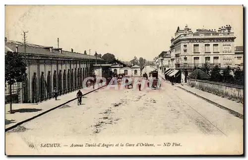 Ansichtskarte AK Saumur Avenue David d&#39Angers et la gare d&#39Orleans