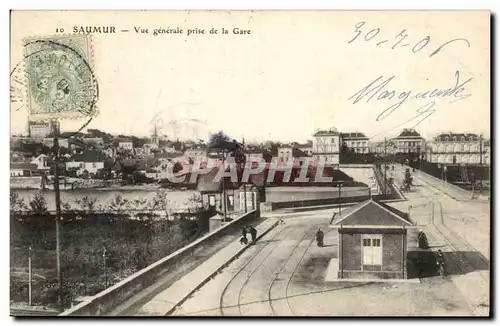 Cartes postales Saumur Vue generale prise de la gare