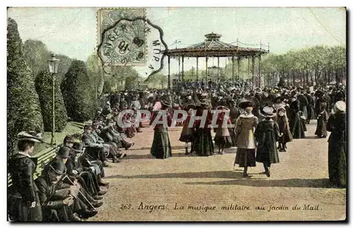 Cartes postales Angers La musique militaire au jardin du Mail