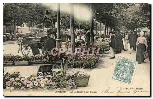 Cartes postales Angers Marche aux fleurs