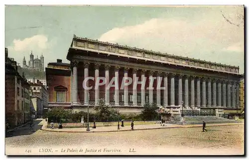 Cartes postales Lyon Le palais de justice et Fourviere