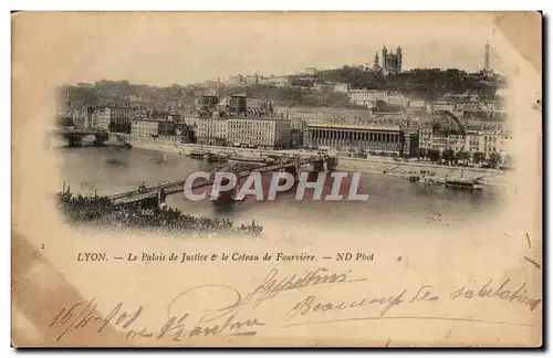 Ansichtskarte AK Lyon Le palais de justice et coteau de Fourviere