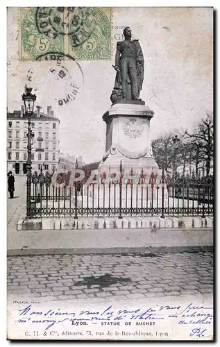 Ansichtskarte AK Lyon Statue de Suchet