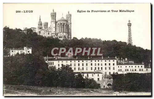 Ansichtskarte AK Lyon Eglise de Fourviere et tour metallique