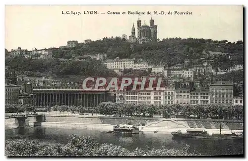 Ansichtskarte AK Lyon Coteau et basilique de ND de Fourviere