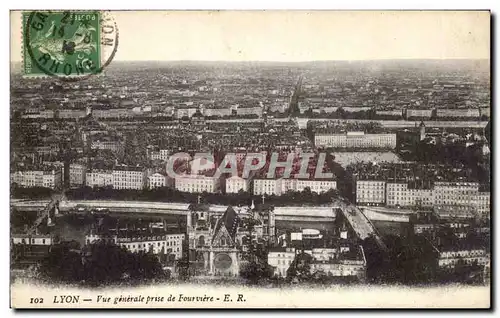 Ansichtskarte AK Lyon Vue generale prise de Fourviere