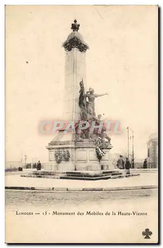 Limoges Ansichtskarte AK Monument des mobiles de la Haute Vienne