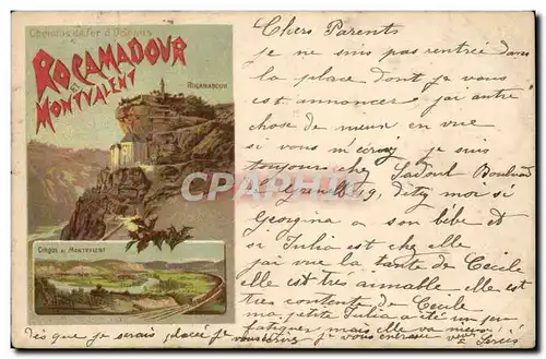 Cartes postales Rocamadour et Montvalent