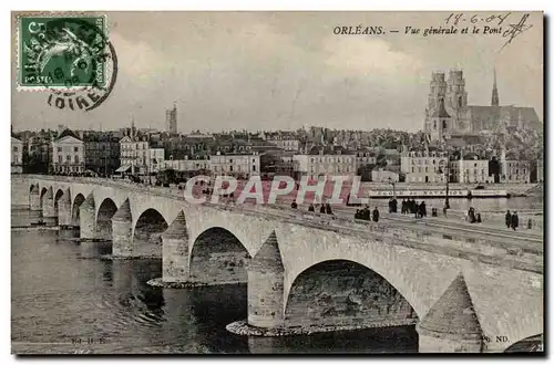 Cartes postales Orleans Vue generale et le pont