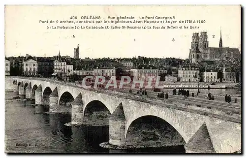 Ansichtskarte AK Orleans Vue generale Le pont georges V