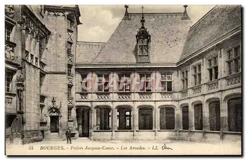 Ansichtskarte AK Bourges Palais Jacques Coeur Les arcades