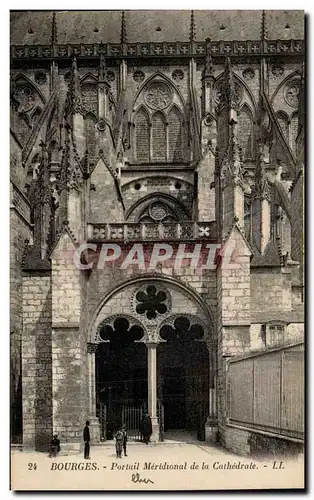 Ansichtskarte AK Bourges portail meridional de la cathedrale