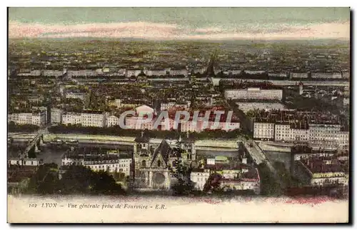 Lyon Ansichtskarte AK Vue generale prise de Fourviere