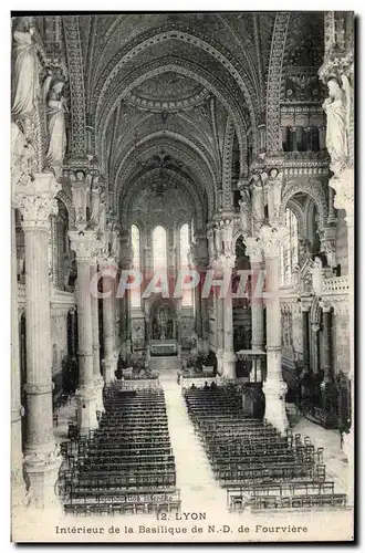 Lyon Cartes postales Interieur de la basilique de ND de fourviere