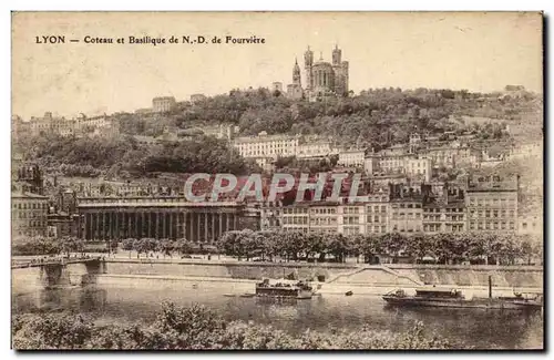 Lyon Ansichtskarte AK Coteau et basilique de Nd de Fourviere