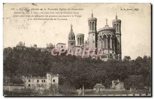 Lyon Cartes postales Abside de la nouvelle eglise de Fourviere