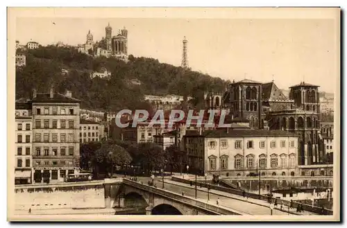 Lyon Ansichtskarte AK Abside de la cathedrale Colline et basilique de Fourviere