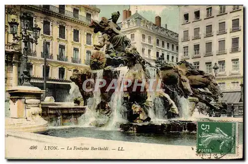 Lyon Ansichtskarte AK La fontaine Bartholdi