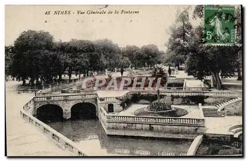 Nimes Cartes postales Vue generale de la fontaine