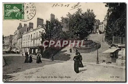 Cartes postales Blois Les degres et la rue denis Papin