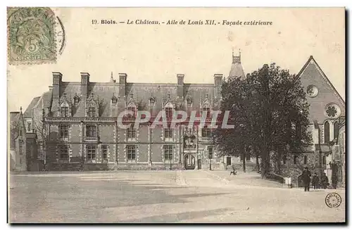 Cartes postales Blois Le chateau Aile de Louis XII Facade exterieure