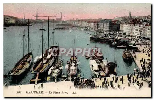 Cartes postales Marseille Le vieux port