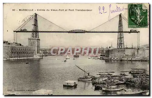 Ansichtskarte AK Marseille Entree du vieux port et pont transbordeur