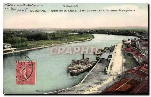 Cartes postales Avignon Quai de la ligne Sert de port aux bateaux a vapeur