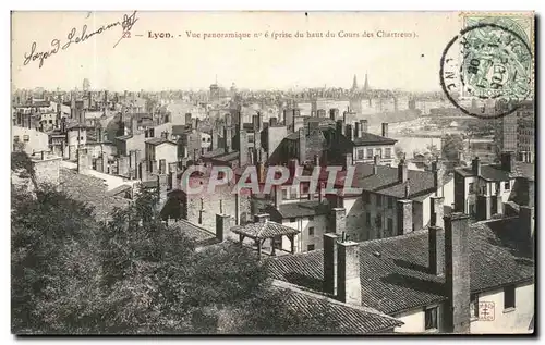 Lyon Ansichtskarte AK Vue panoramique prise du haut du cours des Chartreux