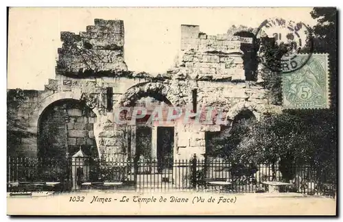 Nimes Cartes postales le temple de Diane Vue de face