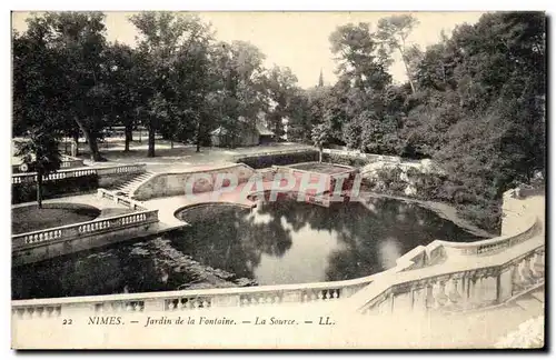 Nimes Cartes postales Jardin de la fontaine La source