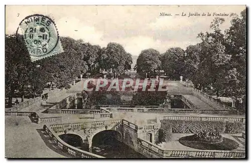 Nimes Cartes postales Jardin de la fontaine