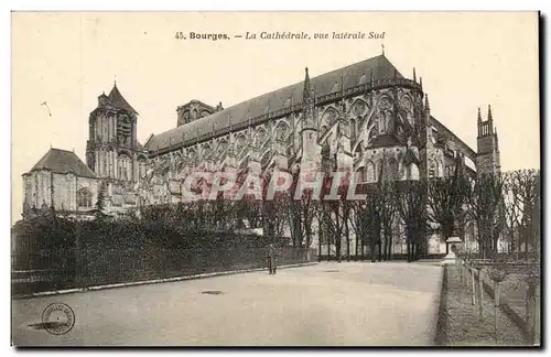 Cartes postales Bourges La cathedrale vue laterale sud