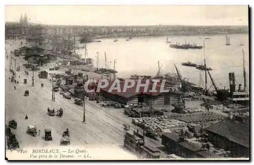 Ansichtskarte AK Bordeaux Les quais Vue prise de la douane