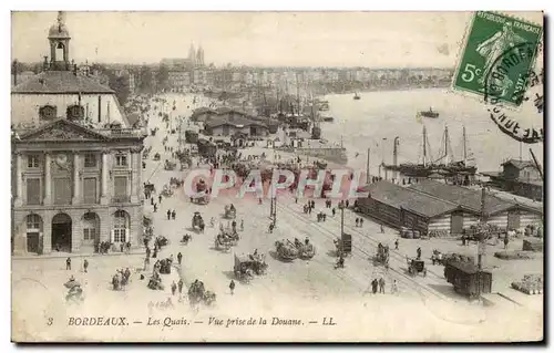 Ansichtskarte AK Bordeaux Les quais Vue prise de la douane