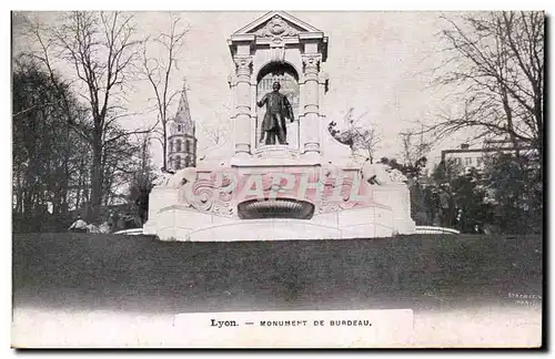 Lyon Cartes postales Monument de Burdeau Publicite Horloge d&#39Auxerre