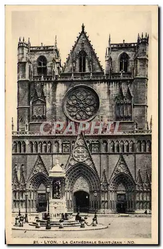 Lyon Cartes postales La cathedrale St Jean