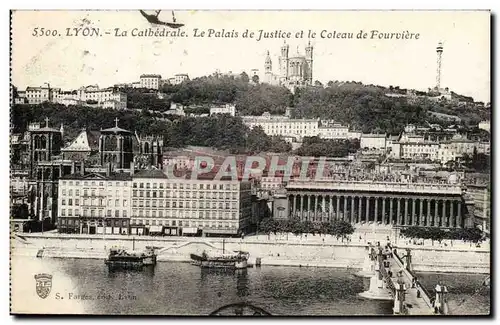 Lyon Ansichtskarte AK La cathedrale Le palais de justice et le coteau de Fourviere