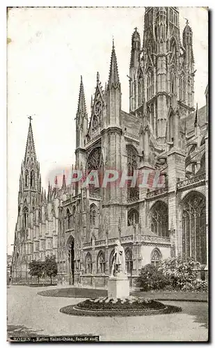 Cartes postales Rouen Eglise Saint Ouen Facade Sud