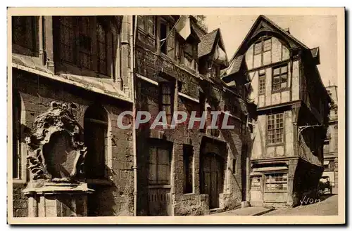 Ansichtskarte AK Rouen Vieilles maisons dans la rue Saint Romain