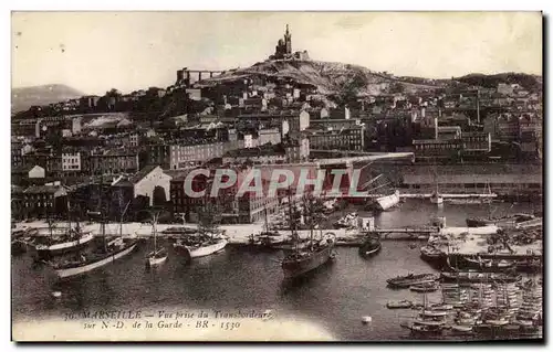 Cartes postales Marseille Vue prise du transbordeur sur ND de la Garde