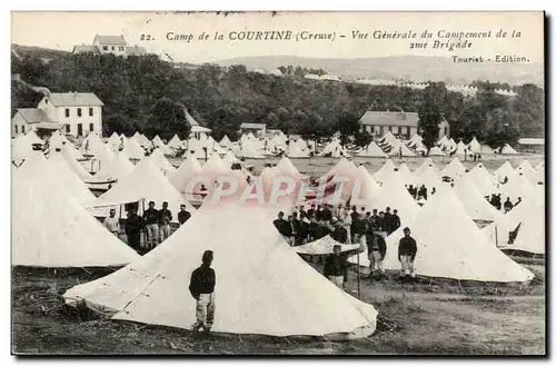 Cartes postales Camp de la Courtine Vue generale du campement de la 2eme brigade Militaria