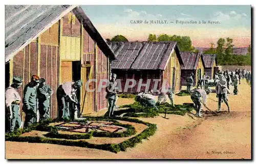 Cartes postales Camp de Mailly Preparation a la revue Miliaria