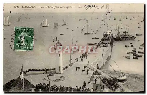 Cartes postales Cancale Le Mole le jour des regates