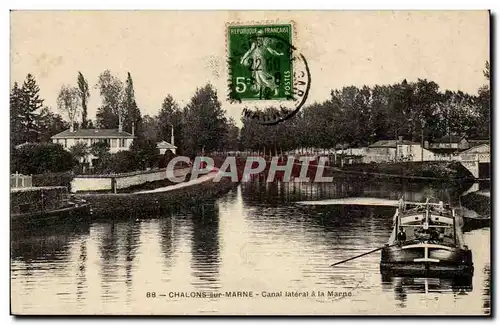 Cartes postales Chalons sur Marne Canal lateral a la marne