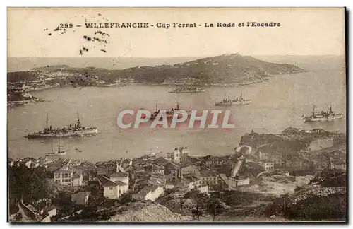 Cartes postales Villefranche Cap Ferrat La rade et l&#39escadre