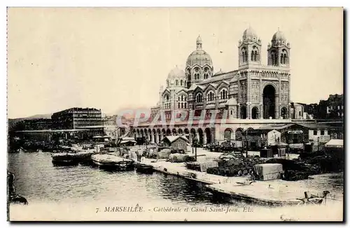 Ansichtskarte AK Marseille Cathedrale et canal Saint Jean