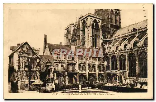 Ansichtskarte AK Cathedrale de Rouen Cour d&#39albane