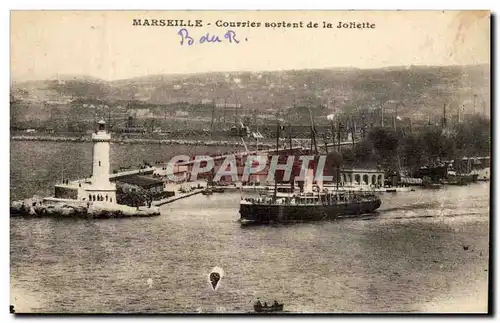 Cartes postales Marseille Courrier sortant de la Joliette