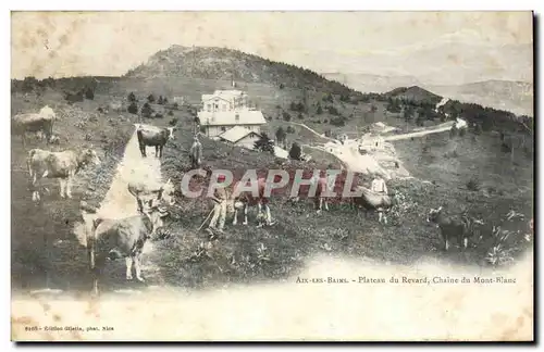 Cartes postales Aix les Bains Plateau du Revard Chaine du Mont Blanc Vaches